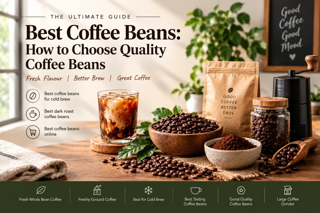 Current image: coffee beans vs ground coffee